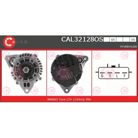 Генератор CASCO 3257320 KDA3 CNO EKL40J CAL32128OS изображение 0