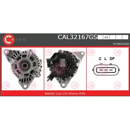Генератор CASCO DM GI7NJ CD7M8S 3257354 CAL32167GS