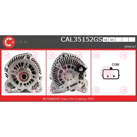 Генератор CASCO E3GVF CAL35152GS 3257434 DIIK H6