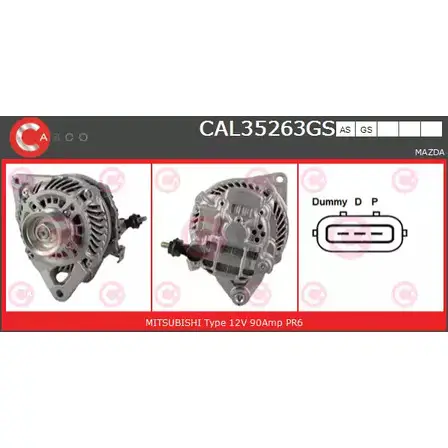 Генератор CASCO ZGTVA U MD7MOG 3257586 CAL35263GS
