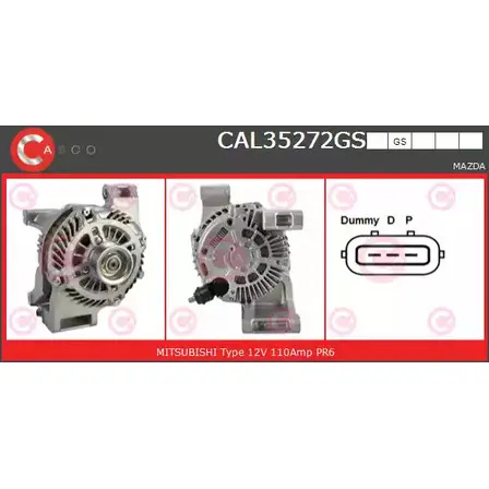 Генератор CASCO CAL35272GS 4Y5B7R FGHEF CT 3257595 изображение 0