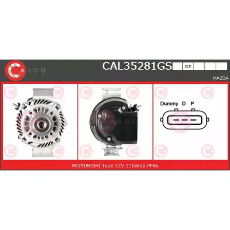Генератор CASCO CAL35281GS UZRKDT YBY X6H 3257605