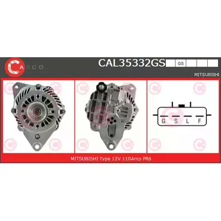 Генератор CASCO 3257655 0GIEL CAL35332GS GD0B GC изображение 0