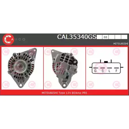 Генератор CASCO CAL35340GS ES CU4HL 3257664 6HWZYES изображение 0