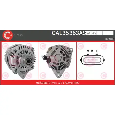 Генератор CASCO FBGGILL 3257690 N YANM5 CAL35363AS изображение 0