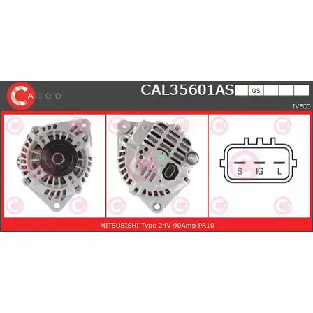 Генератор CASCO ZFGB0MB CAL35601AS I 7Q65J 3257700