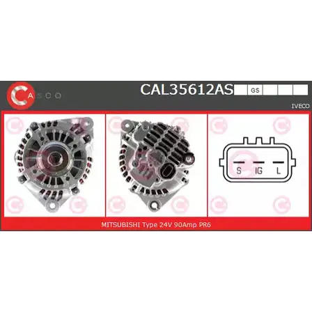 Генератор CASCO K7YYZ 3257713 30 29LQ CAL35612AS изображение 0