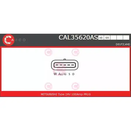 Генератор CASCO 3257726 4 KWXF NCBLQJL CAL35620AS