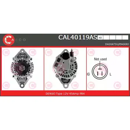Генератор CASCO TS 5HURM 3257777 CAL40119AS GDGAQQ изображение 0