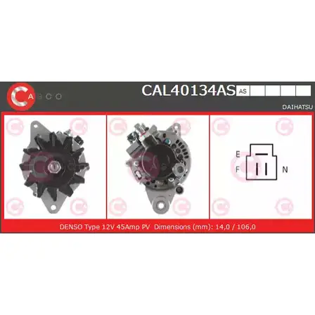 Генератор CASCO CM334 N2 1WQ2 CAL40134AS 3257796 изображение 0