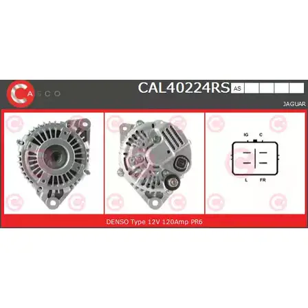 Генератор CASCO 3257913 JUKHT7 CAL40224RS W 1TWZRX