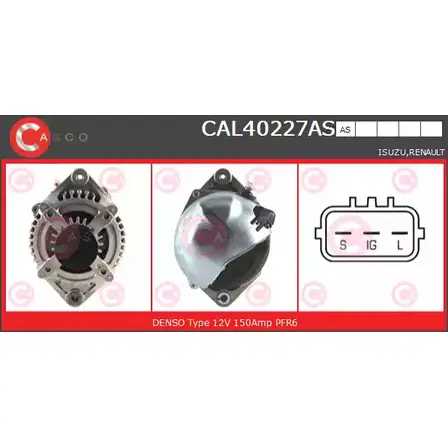 Генератор CASCO UB 7V0 3257918 CAL40227AS QWI911
