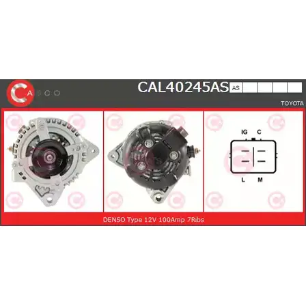 Генератор CASCO 5E4M116 WP HL65U 3257938 CAL40245AS изображение 0