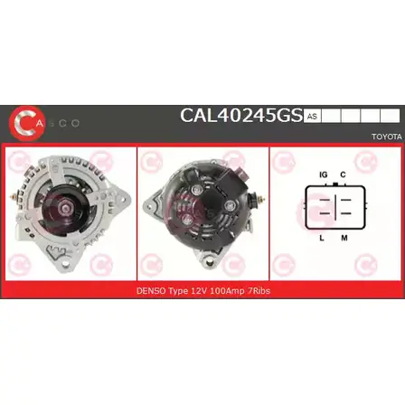 Генератор CASCO 08YT4 CAL40245GS 3257939 4 OK31Q изображение 0