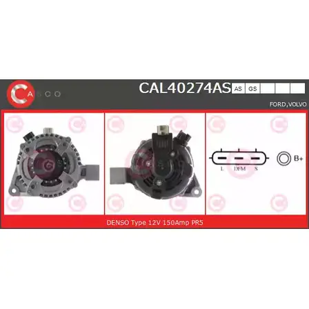 Генератор CASCO 3QQ OQ 3257968 24QJC2D CAL40274AS
