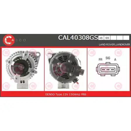 Генератор CASCO CAL40308GS 3258013 3OLBK ZX V82XS изображение 0
