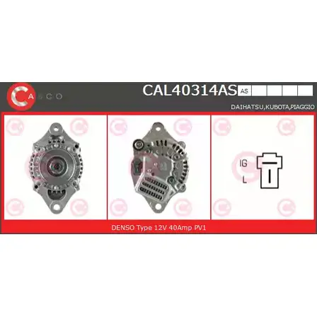 Генератор CASCO E4 LSV0J JFK6MA 3258020 CAL40314AS изображение 0