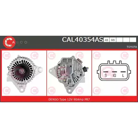 Генератор CASCO 6KAVA CAL40354AS NP1 WU 3258052 изображение 0