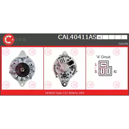 Генератор CASCO 3258105 4KEPJBN CAL40411AS XQ9 CS изображение 0