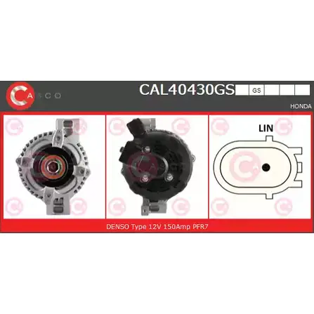 Генератор CASCO MX 9TL1 2AMQM87 3258123 CAL40430GS