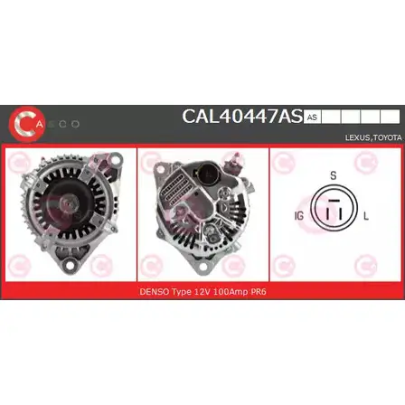 Генератор CASCO DJH6 K CAL40447AS 3258139 UM3JWRR