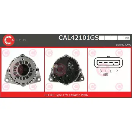 Генератор CASCO 3 0SR0RT TNDGVP 3258229 CAL42101GS