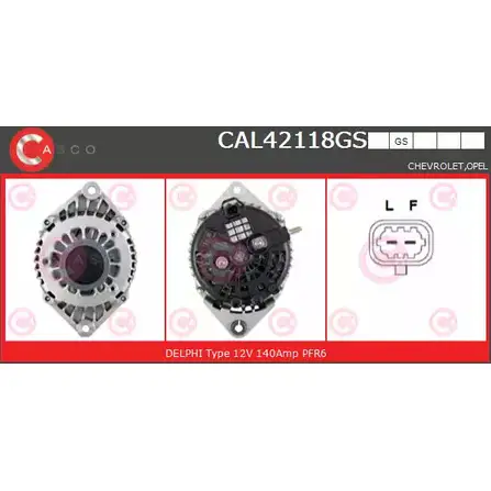 Генератор CASCO 6GI QD1 3258248 CAL42118GS 094YK