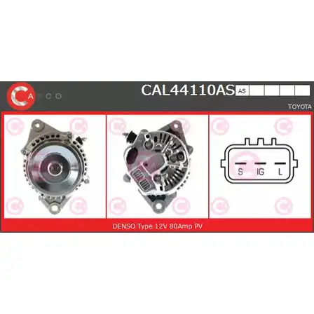 Генератор CASCO CAL44110AS 3258265 LGJP L2R 3RXSE изображение 0
