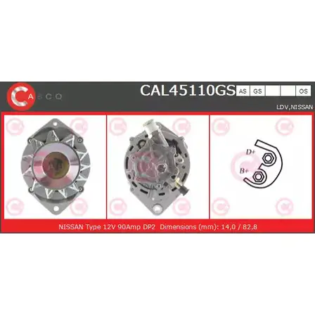Генератор CASCO 6M3DC CAL45110GS 99VB8 HF 3258277