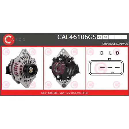 Генератор CASCO 1U2 CYXC 81F2BHL CAL46106GS 3258303 изображение 0