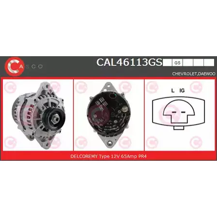 Генератор CASCO CAL46113GS BSQ4UX 6L KAK 3258314