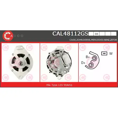 Генератор CASCO CFO9A T 3258346 YPOQWHG CAL48112GS изображение 0