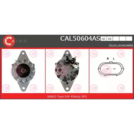 Генератор CASCO YH IHEN CAL50604AS 3258356 N8XXIWE изображение 0