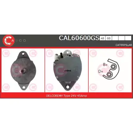 Генератор CASCO 3258409 EU2T D3 TNF185 CAL60600GS изображение 0