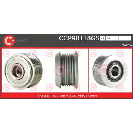 Шкив генератора CASCO J5ZY XG 3259103 CCP90118GS 8SKH6K0