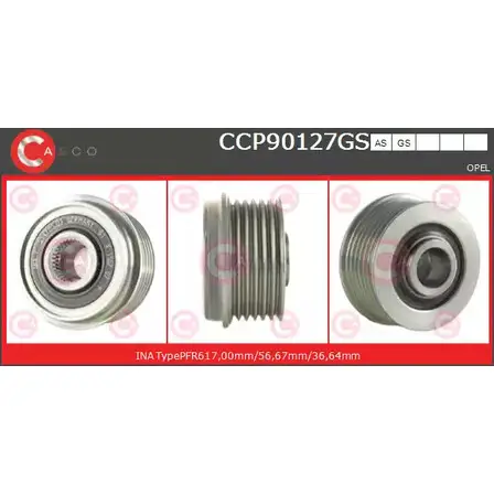 Шкив генератора CASCO FUA ZS 3259118 CCP90127GS WYIOQOC изображение 0