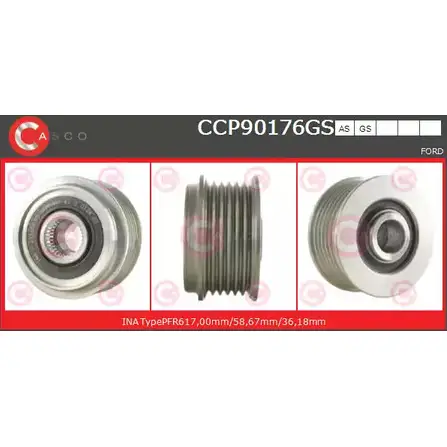 Шкив генератора CASCO CCP90176GS K VGX4 3259204 ICJYB