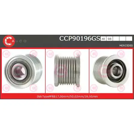 Шкив генератора CASCO EIUV6 4Z 3259237 DQ4Y5B CCP90196GS