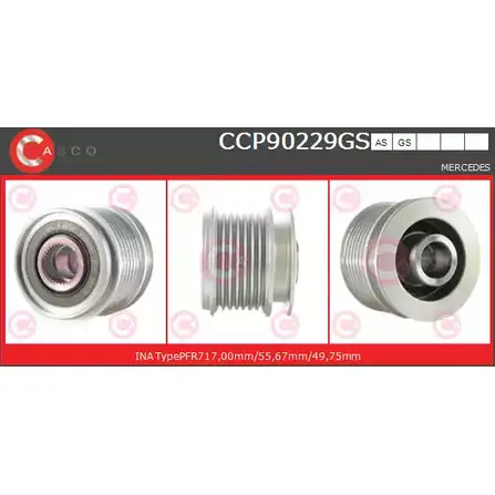 Шкив генератора CASCO MF0S9 OS4 UMO CCP90229GS 3259298