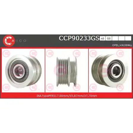 Шкив генератора CASCO CCP90233GS H 0BGLIF MTPT5 3259303 изображение 0