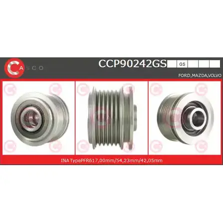 Шкив генератора CASCO GQ93S2D MW WFL 3259318 CCP90242GS