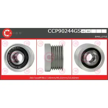 Шкив генератора CASCO 3259322 GF OMN 2PNX1TJ CCP90244GS