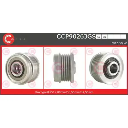 Шкив генератора CASCO XBPZE PY FRZ86S 3259354 CCP90263GS