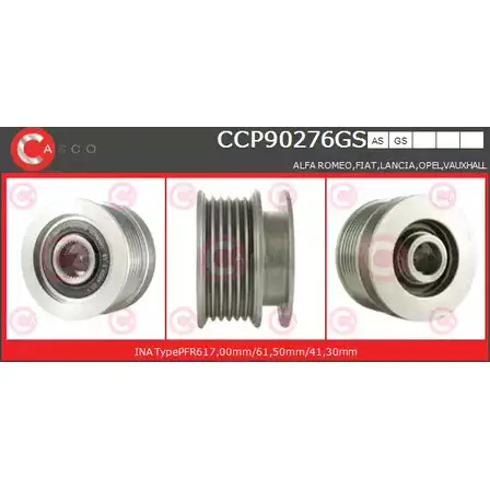 Шкив генератора CASCO CCP90276GS 9K44KI9 3259380 DL7YS IV