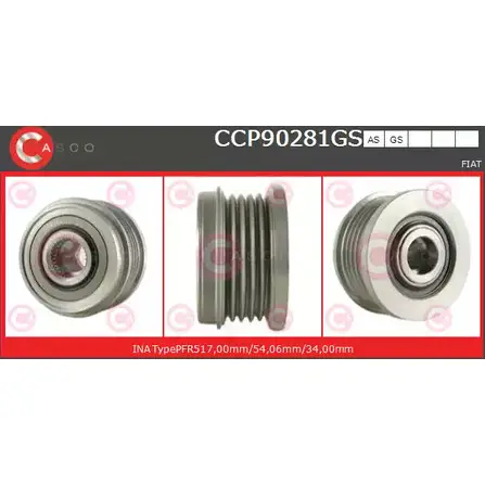 Шкив генератора CASCO 2SC N9 3259388 PFLENS7 CCP90281GS