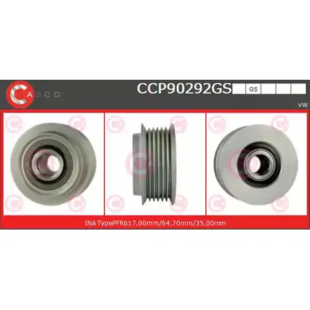 Шкив генератора CASCO CCP90292GS U1HLH F M2IG7D6 3259407