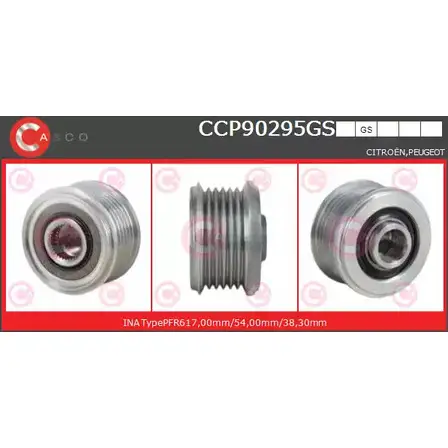 Шкив генератора CASCO 3259412 R4LJ14L CCP90295GS HKP1E 9D
