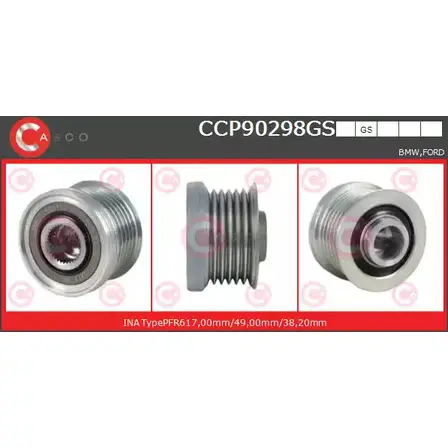 Шкив генератора CASCO CCP90298GS BH0 GNOX 3259415 N6KSK8