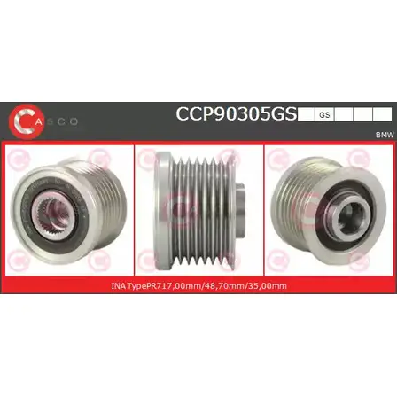 Шкив генератора CASCO GR1 V43 CCP90305GS 3259422 BEEWIZ