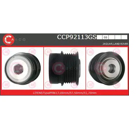 Шкив генератора CASCO CCP92113GS 3259450 9RHRQ Z XZP6JK